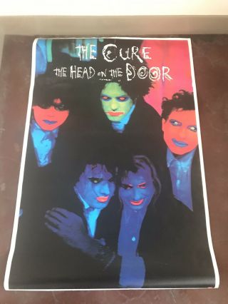 Vtg The Cure Head On The Door Poster 59 " X 39 " Psychedelic Robert Smith Huge