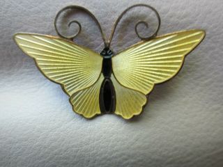 David Andersen Norway Sterling Silver 925s Enamel Butterfly Brooch Pin Vintage