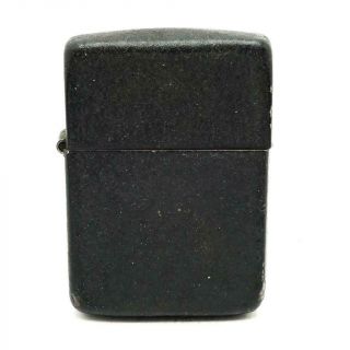 Vintage 1943 - 45 Wwii Black Crackle Zippo Lighter - 3 Barrel Hinge -