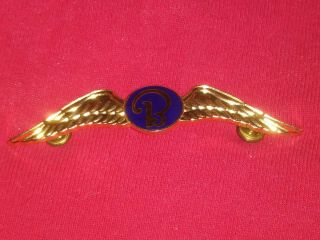 Vintage Beechcraft Aircraft Company Corporate Pilot Hat Badge Wings Wing Pin