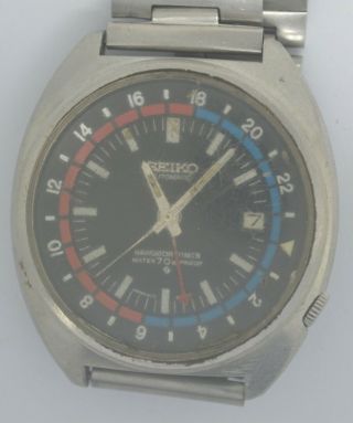 Vintage Seiko Navigator Timer Steel Watch.  Ref: 6117 - 6410.
