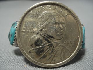 Colossal Vintage Navajo Turquoise Sterling Silver Native American Ring