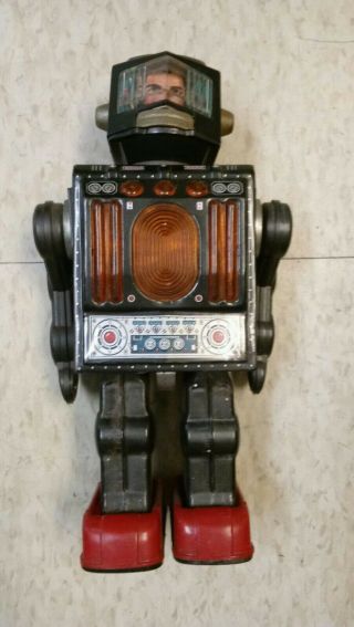 Vintage 1960s Mr.  Hustler Tin Robot - By Sh Horikawa (japan) - Very Rare
