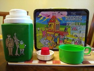 The Addams Family Vintage Metal Lunch Box With Thermos