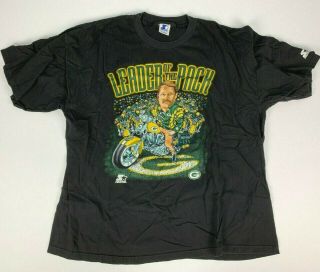 vtg Starter Green Bay Packers Mike Holmgren Single Stitch Sports T Shirt XL 2
