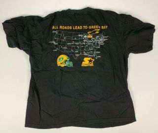 vtg Starter Green Bay Packers Mike Holmgren Single Stitch Sports T Shirt XL 3
