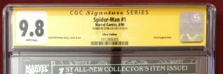 SPIDER - MAN 1 CGC SS 9.  8 NM/M SIGNED STAN LEE GORGEOUS SILVER TORMENT RARE 3