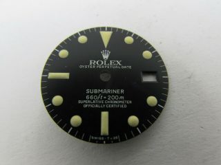 VINTAGE ROLEX 5512 Submariner Matte Black Refinished Dial 6