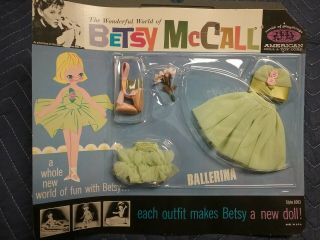 Vintage Betsy Mccall 8 " Doll Lime Green Ballerina Outfit 8203 Nip
