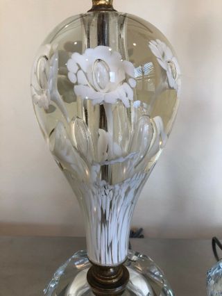 2 Vintage Mid Century Modern Art Glass Table Lamp ST CLAIR Paperweight 4