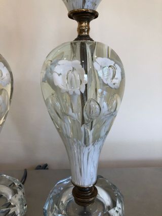 2 Vintage Mid Century Modern Art Glass Table Lamp ST CLAIR Paperweight 5