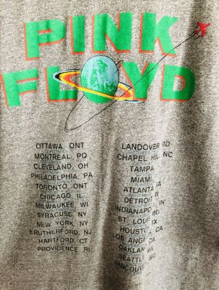 MEDIUM - Vtg 1987 Pink Floyd A Momentary Lapse Of Reason Raglan T - Shirt USA 2
