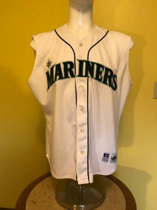 Rare Vintage Russell Authentic Sleeveless Ken Griffey Jr Seattle Mariners Jersey