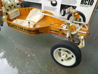 Vintage Rare Team Associated Classic RC10 Gold Pan chassis 1:10 Kit 6000 Parts 5