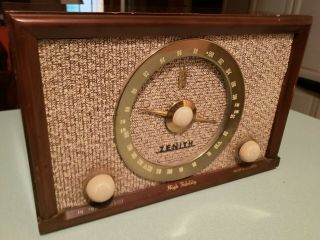 Vintage Zenith High Fidelity Am Fm Tube Radio Mid Century Model B835r
