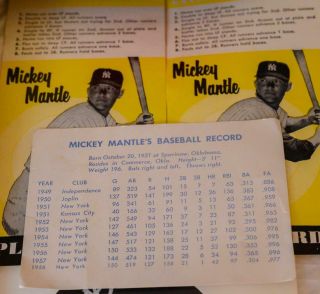 Vintage Classic All - Star 1958 MICKEY MANTLE BIG LEAGUE BASEBALL Board Game 3