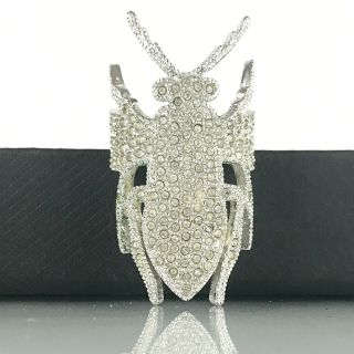 Christian Dior Homme Bee Beetle Crystal Rhinestone Men Rare Hedi Slimane Ring