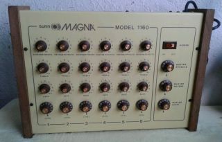 Vintage Sunn Magna Series 1000 Channel Rack Mount Stereo Mixer Model 1160