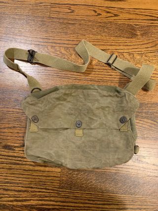 Wwii Ww2 Us Army M6 Gas Mask Carry Bag Lightweight Service Canvas