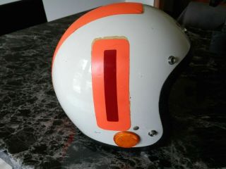 VINTAGE BELL TOPTEX HELMET MOTORCYCLE WHITE SIZE 7 1/2 3