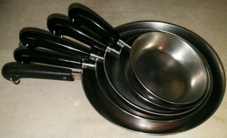 Vintage Revere Ware 7 ",  8 ",  9 ",  10 ",  12 " Frying Pan Stainless Copper Bottom 1801