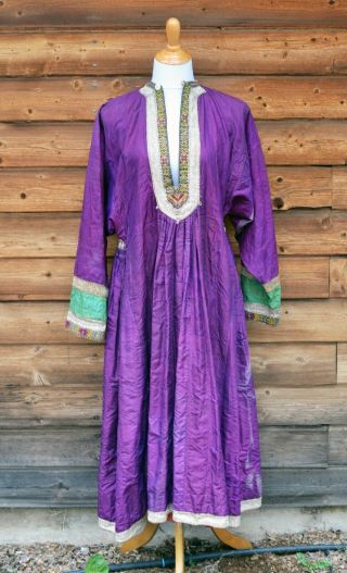 Vintage Early Afghan Tribal Ethnic Dress Not A Tourist Piece Handmade