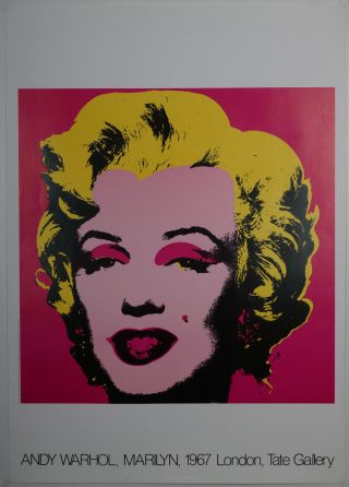 Vintage 1987 Andy Warhol,  Marilyn Monroe - Tate Gallery " On "