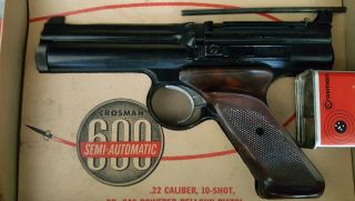 Crosman 600 Co2 Semi - Automatic Pellet Pistol,  1950 - 60’s Vintage