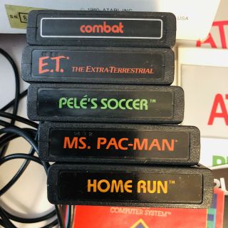 Vintage Atari 2600 Console ORIGIONAL BOX & 5 Games (no controller) 4
