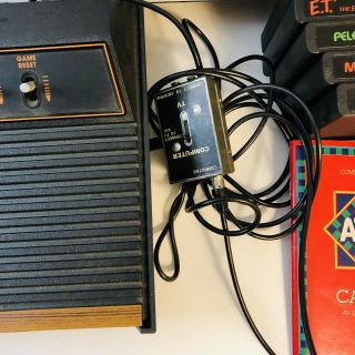 Vintage Atari 2600 Console ORIGIONAL BOX & 5 Games (no controller) 6