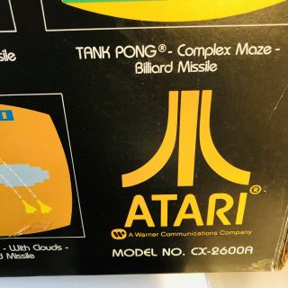 Vintage Atari 2600 Console ORIGIONAL BOX & 5 Games (no controller) 8