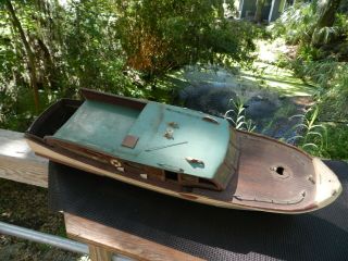 Vintage Wooden Chris Craft Cruiser Model Toy 30 Inch Boat Classic 4 Restoration 3
