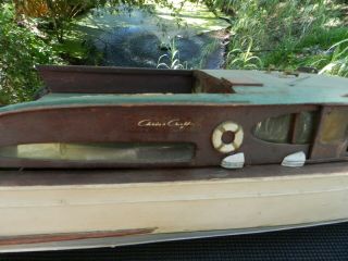 Vintage Wooden Chris Craft Cruiser Model Toy 30 Inch Boat Classic 4 Restoration 5