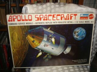 Cool Monogram Apollo Spacecraft 1970 Vintage Kit Nasa Moon 1/32