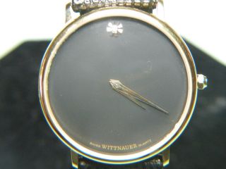 Mens Rare & Vintage Wittnauer " Tuxedo " Quartz Swiss Watch Nos Wow 6141301 - 4