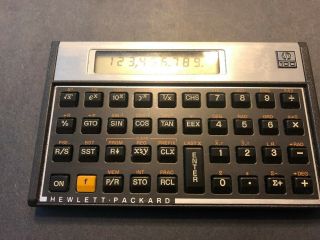 Vintage Hewlett - Packard Hp 10c Scientific Calculator With Leather Case