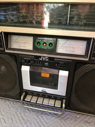 Rare Vintage Old School JVC RC - 838 JWII Stereo Boombox Japan Cassette Recorder 3
