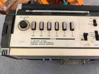 Rare Vintage Old School JVC RC - 838 JWII Stereo Boombox Japan Cassette Recorder 5