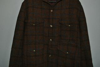 C.  C.  FILSON Mens Vintage Shooting Hunting Wool Leather Jacket Size XL 3