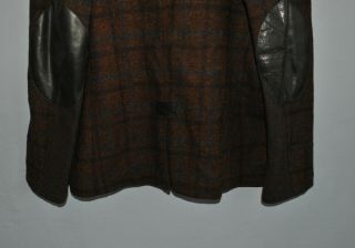 C.  C.  FILSON Mens Vintage Shooting Hunting Wool Leather Jacket Size XL 9