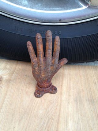 Vintage Rare Old 50s Heavy Cast Iron Hand.