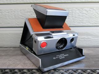 Vintage Polaroid Sx - 70 Alpha Land Camera Leather And Metal Body