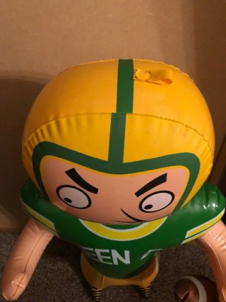 (VTG) 1960s Green Bay Packers Football Inflatable Blow Up 40 Player NFL Lambeau 3