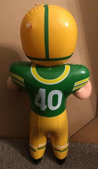 (VTG) 1960s Green Bay Packers Football Inflatable Blow Up 40 Player NFL Lambeau 8