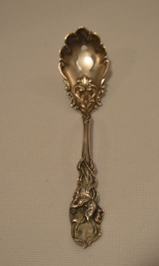 Fessenden & Co.  Sterling Silver Small Pierced Serving Spoon 1910 Tulip Pattern