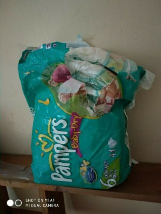 Vintage Pampers Baby Dry 6 Extra Large 16,  Kg 35,  Lb 24/44 Diapers