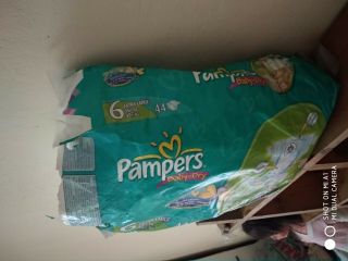 Vintage pampers baby dry 6 extra large 16,  kg 35,  lb 24/44 diapers 2