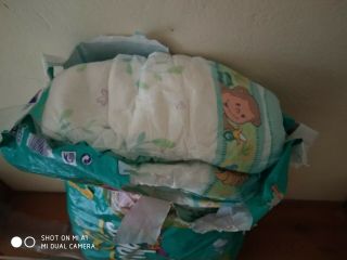 Vintage pampers baby dry 6 extra large 16,  kg 35,  lb 24/44 diapers 4