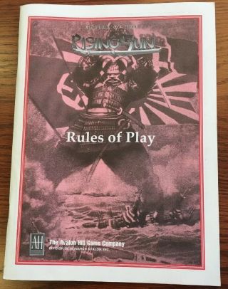 Empire Of The Rising Sun Avalon Hill Vintage Game Unpunched 7