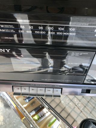 Vintage SONY Boom Box CFS - 1000 Radio Stereo Cassette Corder Sounds Great 7